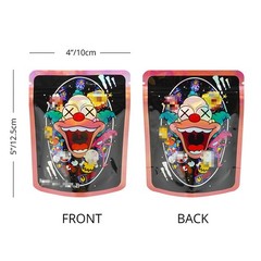 3.5g Mixed Resealable Zip Seal Mylar Bags Smell Proof Food Candy Bags 100pcs