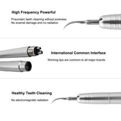 Dental Ultrasonic Air Scaler W/ 3 Tips Teeth Cleaning 2 Holes/4 Holes Handpiece