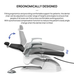 Dental Unit Chair DC Motor Computer Controlled+Stool /Storage Cabinet Tool Cart