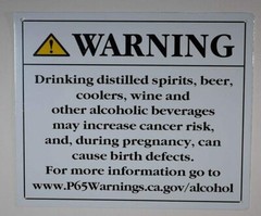 California Prop 65 Alcohol Warning Sign-The Official Sign (White, …ref1020