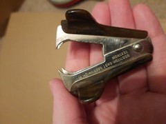 Three Vintage Staple Pullers 1 Bostitch Hong Kong, 1 Taiwan “Yellow” , 1 China