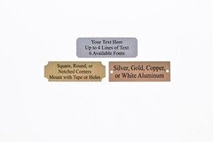 1×3 Custom Engraved Sublimation Aluminum Plate Plaque Name Tag Trophy Urn