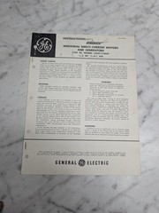 GENERAL ELECTRIC KINAMATIC GEH 3256 INSTRUCTIONS INDUSTRIAL SALES BROCHURE