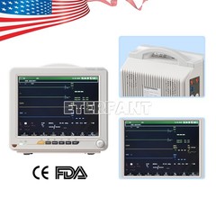 12-Inch Patient Vital Signs Monitor Multi-Parameter ECG/NIBP/TEMP/RESP/SPO2/PR