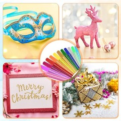 36 Pcs Glitter Glue Pens Bulk 12 Colors Rainbow Glue Stick for Crafts Teacher…