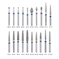 100pcs AZDENT Dental FG Diamond Burs for High Speed Handpiece Medium 1.6mm USA
