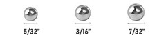 T304 Stainless SS Ball Bearings Loose Inch 5/32,1/8,3/16,7/32,3/32,1/4,3/8,1/2″