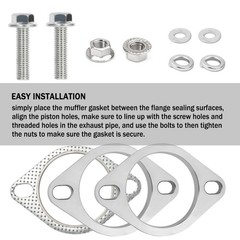 2-Bolt 2.5 Inch Exhaust Flange Repair Kit Stainless Steel