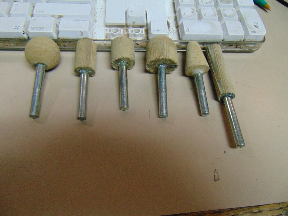 6 various -PFERD Poliflex Mounted Point Silicon Carbide Shape shank 1/4 80 grit
