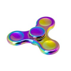 Rainbow Fidget Spinner – Metal Stainless Steel Figit Small, Color