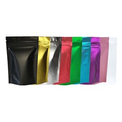 100x Matte Green Purple White Gusset Zip Bags 6.25×8.75in (Free 2-Day Shipping)