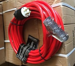 Generator Extension Cord 30A 50FT NEMA L14-30 10AWG Copper Wire UL with 3 outlet
