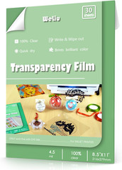 Transparency Sheets for Inkjet Printer Clear Acetate Film 8.5×11 Overhead Paper