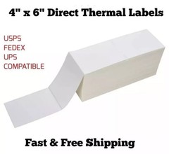 3000 4×6 Fanfold Direct Thermal Shipping Labels Perforated Label / UPS CERTIFIED