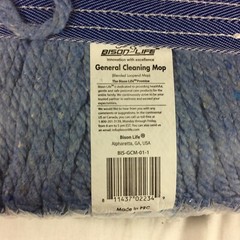 5 Mop Head Blue Bison Life General Cleaning Blended Loop BIS-GCM-01-1 Commercial