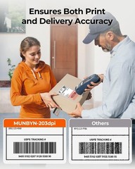 MUNBYN 130B Bluetooth Thermal Label Printer Wireless 4×6 Shipping Label Maker