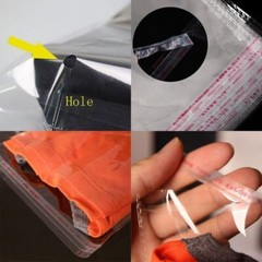 100Pcs Clear Plastic Resealable Self Sealing Cello Cellophane Bags OPP Poly Bags