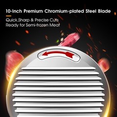 Electric Commercial Meat Slicer 10in Steel Blade Frozen Meat Cheese Slicer 240W