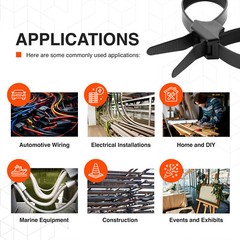 TR Industrial Contractor Series Dual Loop Heat-Stabilized UV Cable Ties, 13″