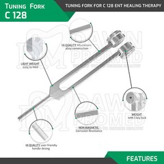 AMT 128 Hz Medical – German Grade Tuning Fork With Fixed Weights, Non-Magnetic