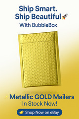 ANY SIZE Metallic GOLD Poly Bubble Mailers Envelopes shipping bags