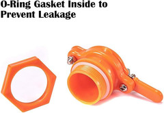 2 Pack Honey Gate Valve for Extractor, Orange Durable Nylon Honey