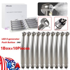 1-10pcs ASKEADNT Dental E-Generator High Speed LED Handpiece 3 Way4 Hole Turbine