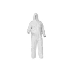 25-50 Disposable 55G Microporous Coveralls Zipper White Suit Hood Elastic Cuffs