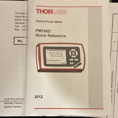 Thorlabs PM100D Handheld Optical Power Meter FC 690-800nm 800mW