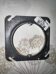 6PK- 2-Gang 4in. 4.3 cu.in Pre-Galvanized Metal Square Mud Ring-5/8in Raised