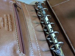Filofax Malden Ochre Leather Pocket Size 6 Ring Planner Used EUC