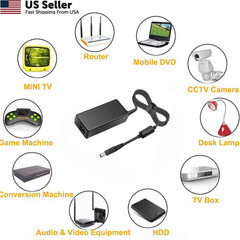 JOYLIT 12V 5A Power Supply Adapter 60W, AC 100-240V Convert to DC 12