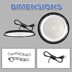 500W Super Bright Warehouse LED UFO High Bay Lights Factory Shop GYM Light Lamp