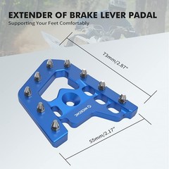 Foot Brake Pedal Lever Peg Pad Extender Compatible with Yamaha Raptor 700 Blue