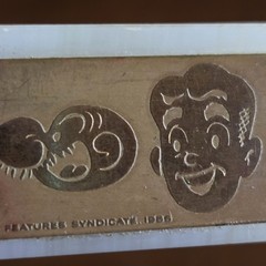 Vtg Quartz & Copper Brass Plate King Features Syndicate Cartoon Characters 1960s