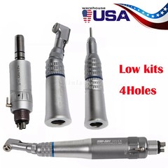 NSK Style Dental Latch/Push Slow Speed Handpiece Contra Angle Air Motor 2/4Holes