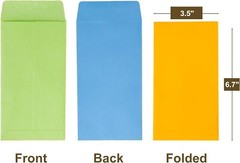#1 120 Pieces Cash Envelopes 3.5″ x 6.7″ with Gummed Flap Small Parts Envelop…