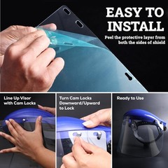 Shields – Clear Polycarbonate Visor, Shield Replacements for Safety Headgear …