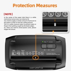 QUIETLEMON 8-Sheet Electric Paper Shredder Home Office Card Heavy Duty