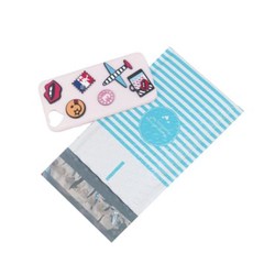 50 4×8 Packed with Love from Us to You Blue Stripe Poly Bubble Envelopes Mailers