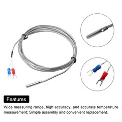 E Type Thermocouple Temperature Sensor Probe 4x30mm 6.6ft Wire, 0 – 600°C