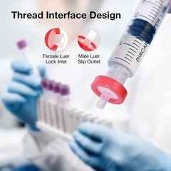 500pcs PTFE Needle Syringe Filters 13mm 0.22 um Luer Lock Membrane High Flow LAB