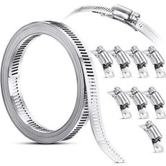 Adjustable Large Hose Clamps Worm Gear Stainless Steel Clamp Fasteners USA Sell