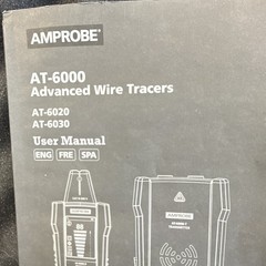 Amprobe AT-6020 Advanced Wire Tracer Kit w/ Transmitter, Receiver, Case, Manuals
