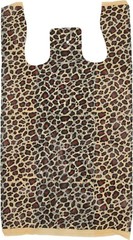 Plastic Shopping Bags 1000 Cheetah Leopard Grocery Merchandise 11 ½” x 6″ x 21″