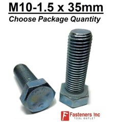 M10-1.50 x 35mm Metric Hex Cap Screws Bolts Zinc Grade Class 10.9 Hardened