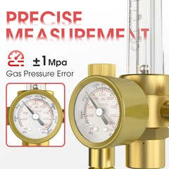 CO2 Argon Gas Regulator, flow meter, with 8ft Gas Hose for MIG TIG Welder