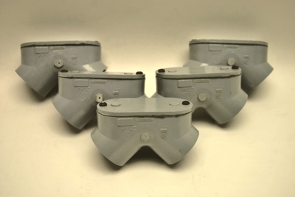 Lot of 5 Pieces Appleton 1″ PVC Pulling Elbow UL & CSA Listed