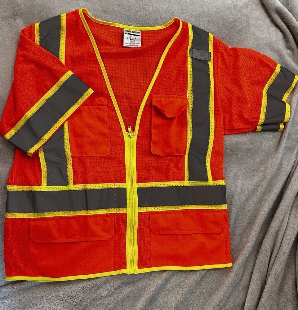 Kishigo Premium Black Series Heavy Duty Unisex Reflective Safety Vest M