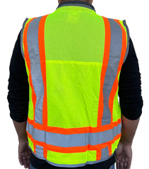 Yellow Class 2 Heavy Duty Two Tone Engineer Vest